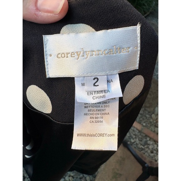 Anthropologie Corey Lynn Calter Polka Dot Point Open Gront 3/4 Sleeve Blazer - 2 - Picture 10 of 10